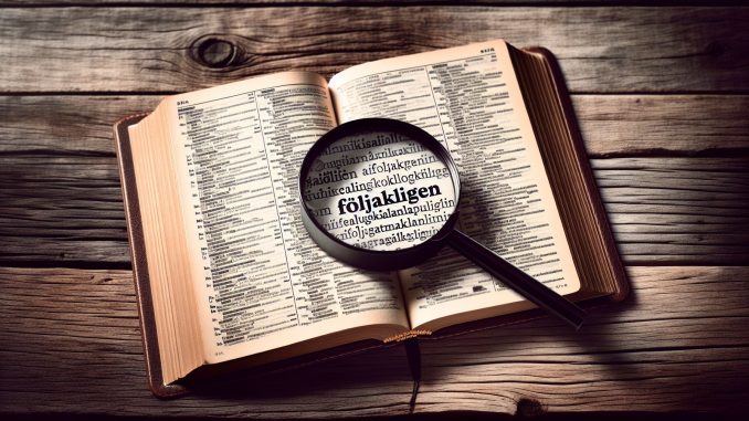 följaktligen